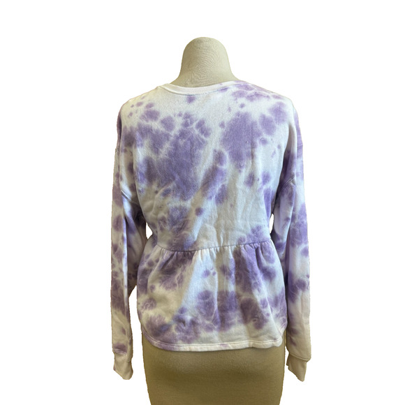 BP. Tie-Dye Peplum Waist Sweatshirt Top – Size M – New with Tags - Picture 2 of 3